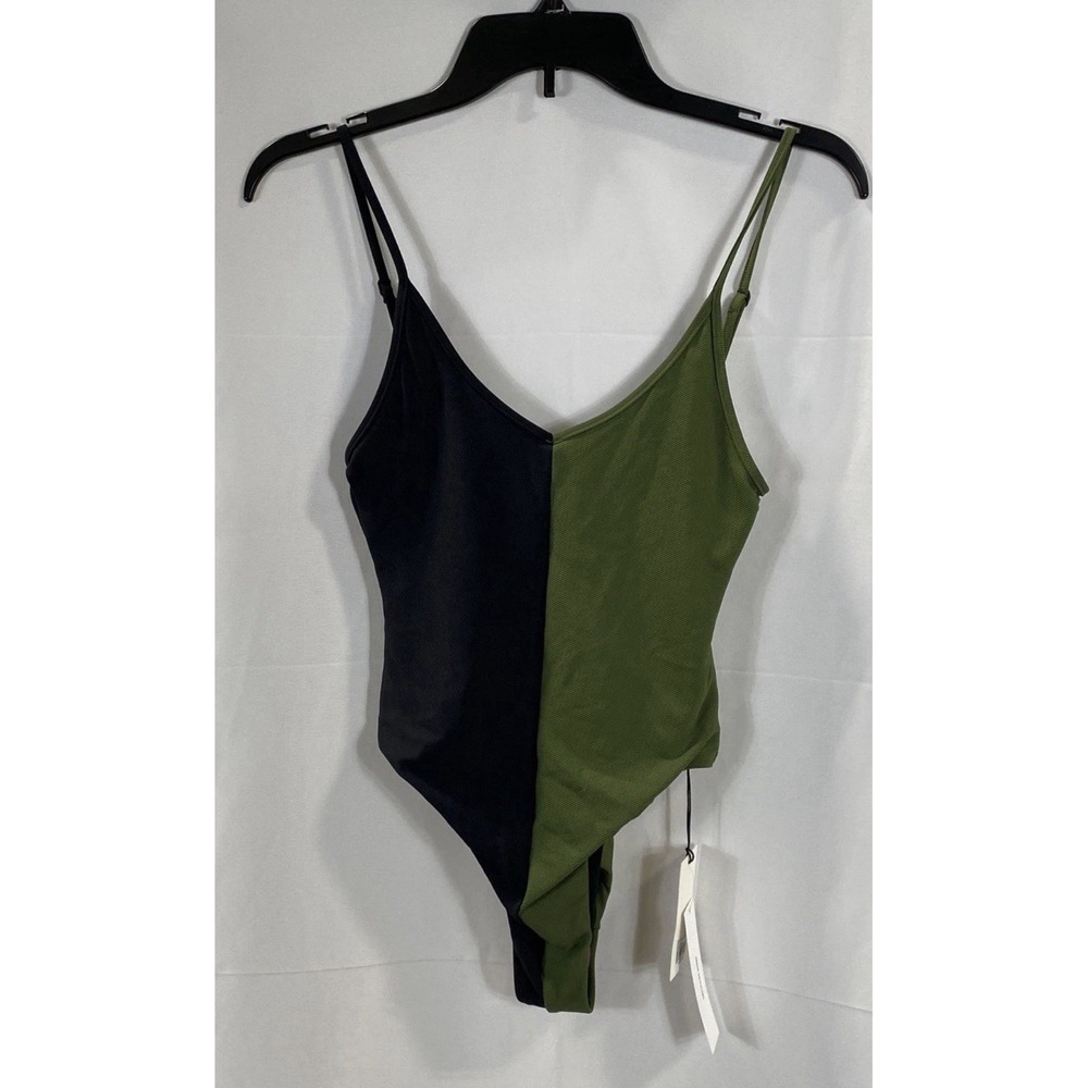 NWT Les Girls Les Boys Women Green/Black Swimsuit S MSRP:  $175.00 Web Sold Out